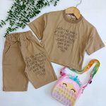 تیشرت شلوارک دخترانه love کد 1008 - Image 3